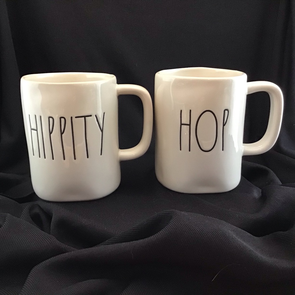 Rae Rae Dunn Artisan Collection by Magenta Hippity Hop Easter 16oz Mug Set Cups
